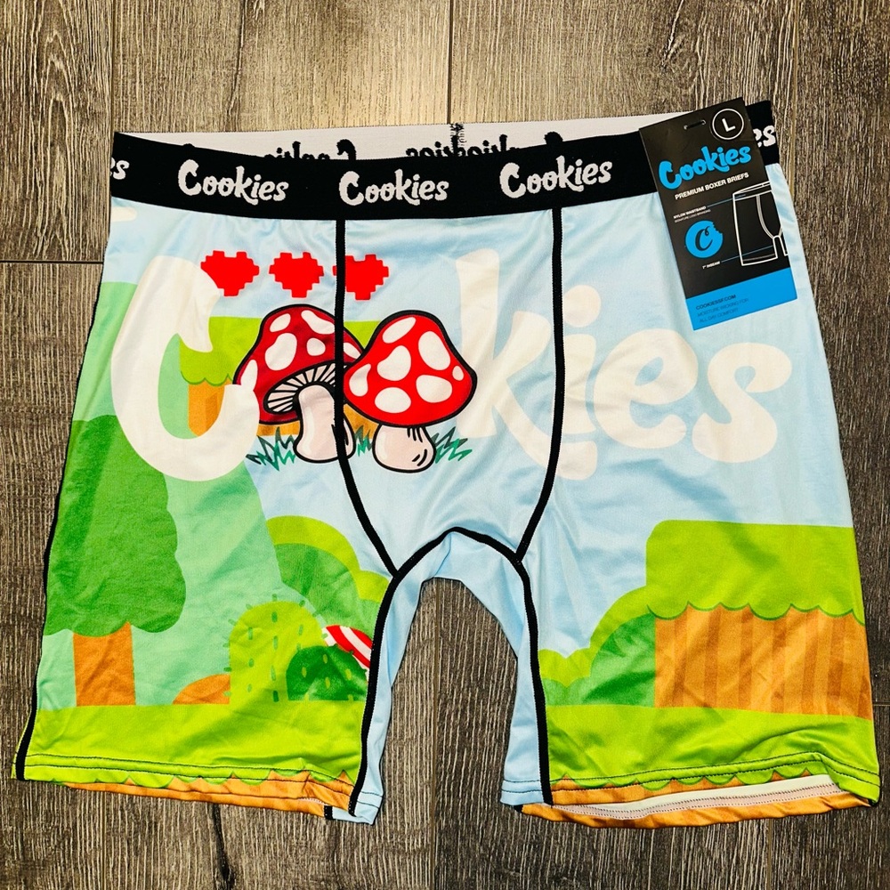Cookies Men’s Video Game Mushrooms Graphic Boxer Briefs